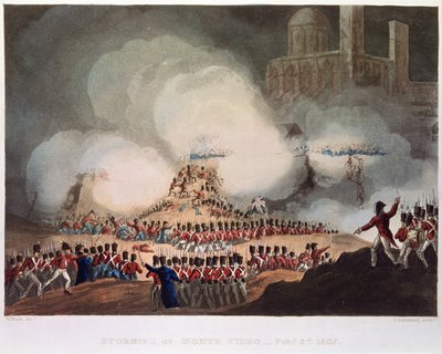 Assaut de Montevideo, 3 février 1807, gravée par Thomas Sutherland (né vers 1785) - William after Heath